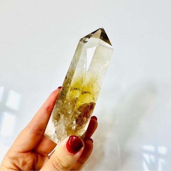 Citrine Polished Genuine 4.5” Crystal Point Boho Gypsy Meditation Yoga Gemstone - Picture 3 of 11